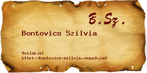 Bontovics Szilvia névjegykártya